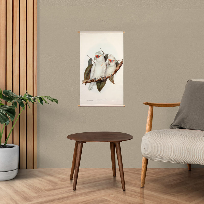 Wanddoek langsnavelkaketoe 65x45cm