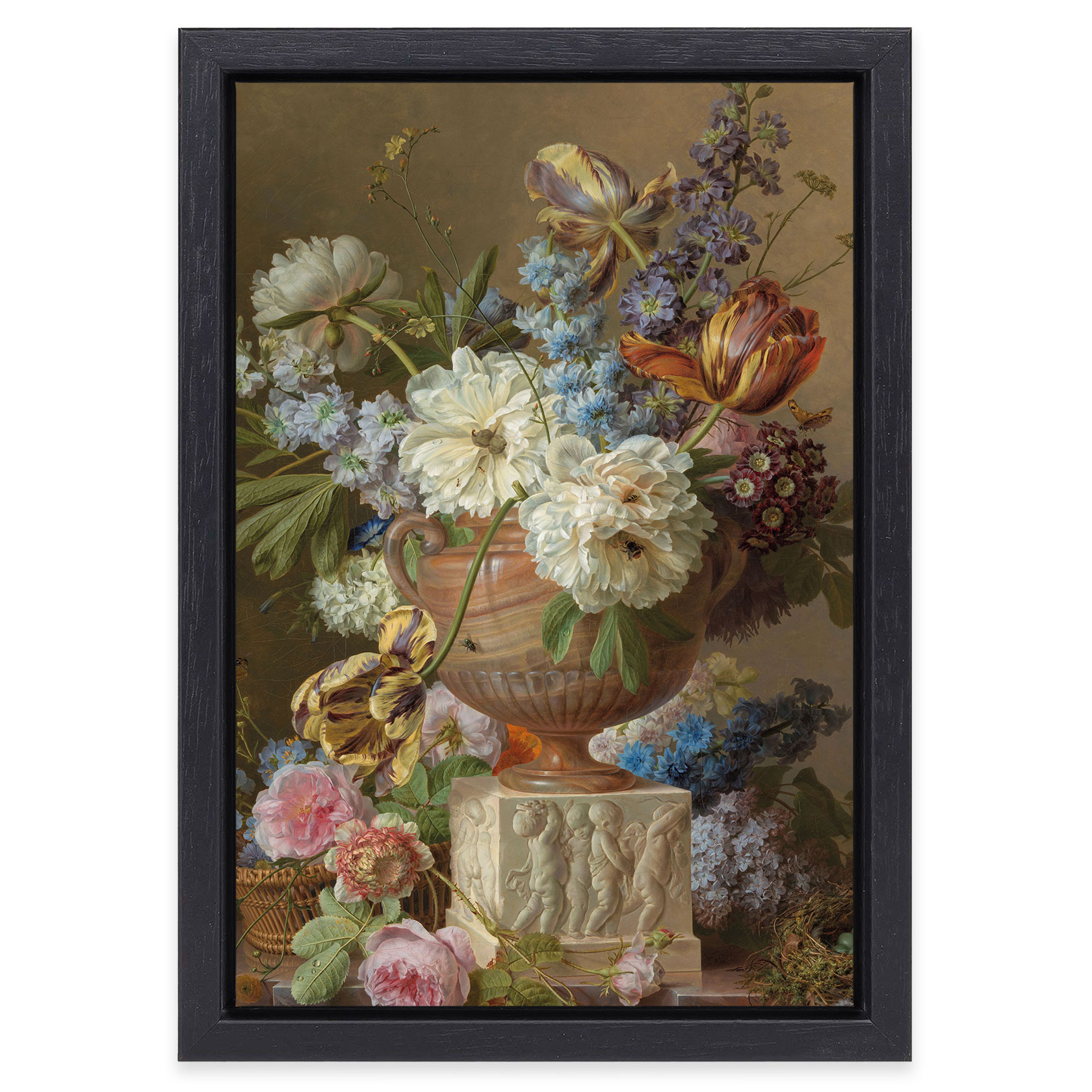 Schilderij Bloemstilleven met albasten vaas door Gerard van Spaendonck