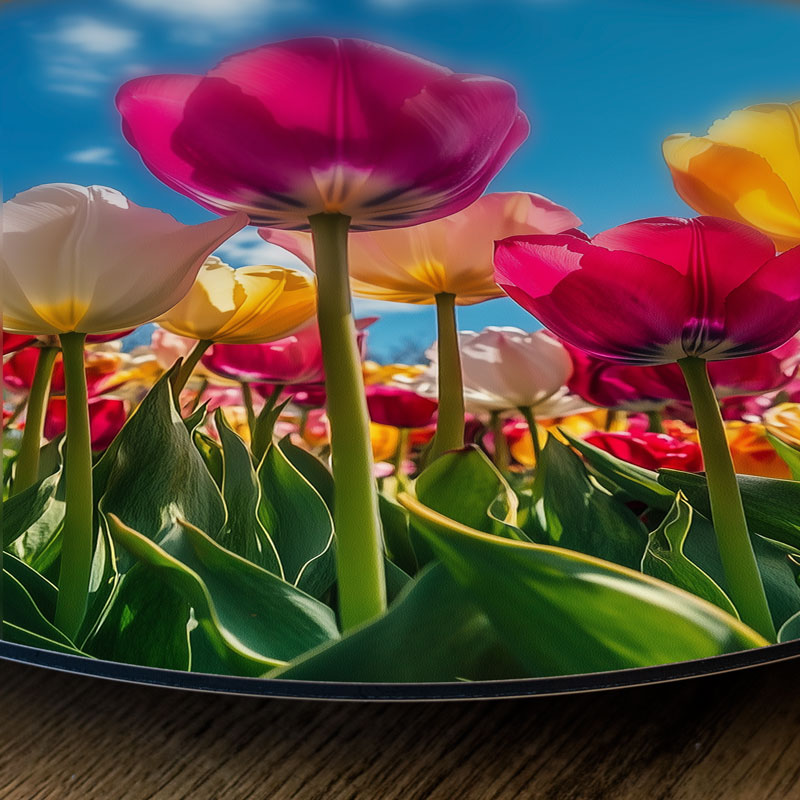 Wandcirkel Fleurige Tulpen