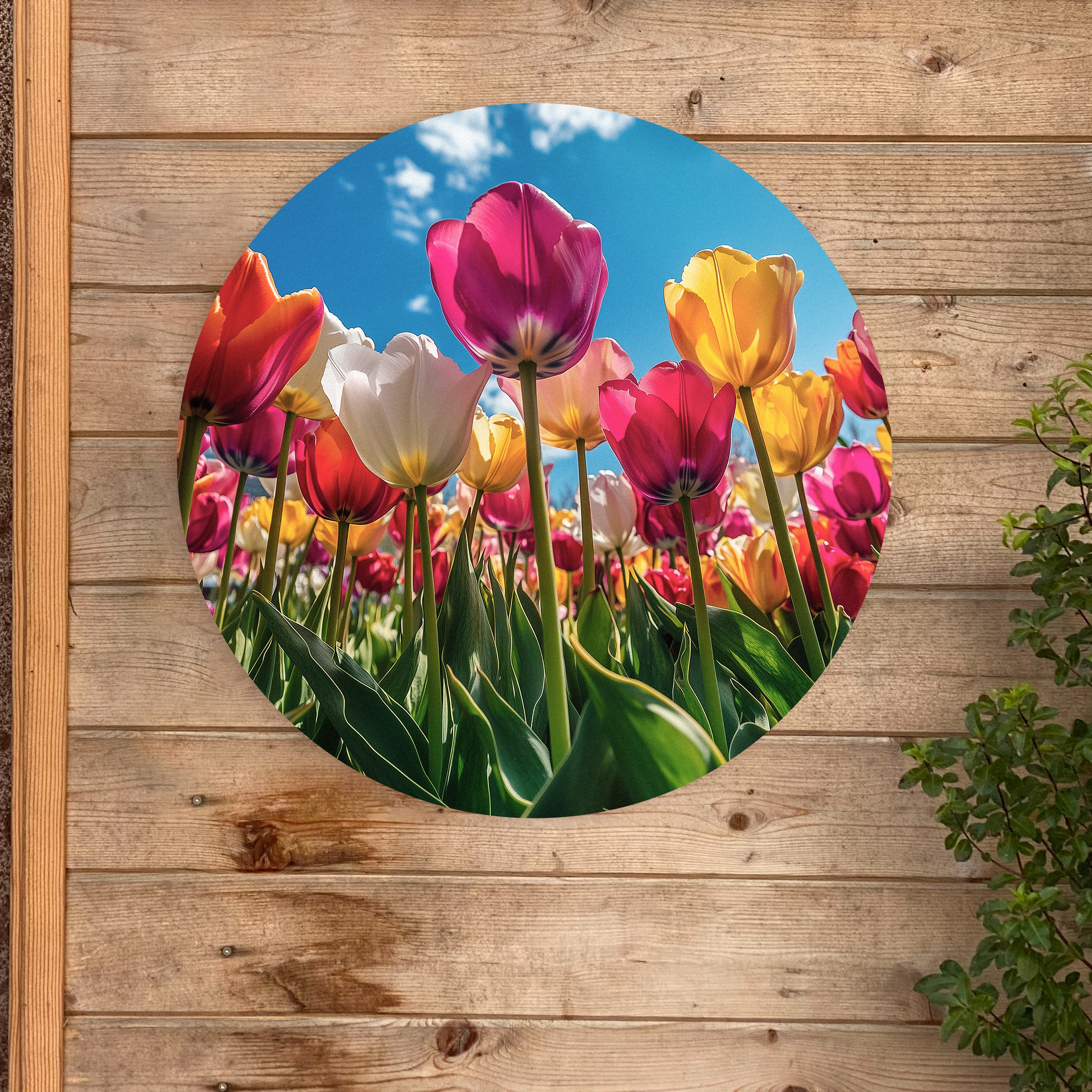 Wandcirkel Fleurige Tulpen